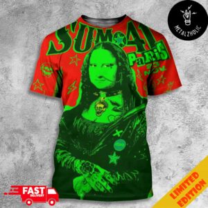 SUM 41 The Final Show In Europe In Paris The Official Concert Poster By Christopher Everhart 23 November 2024 Monalisa All Over Print T-Shirt