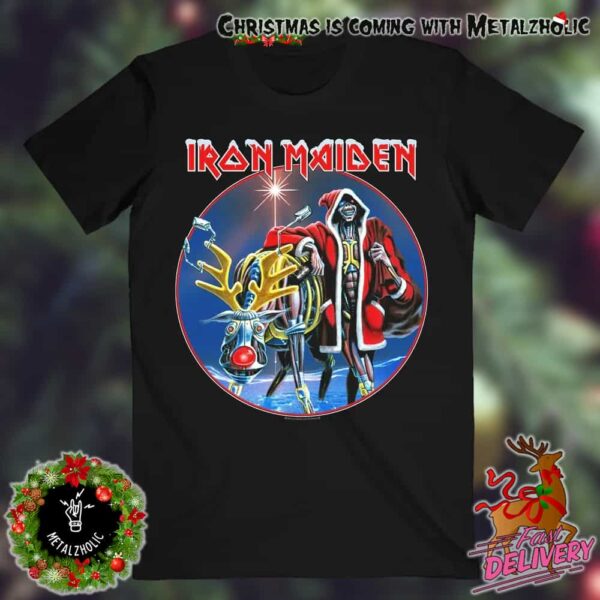 Santa Eddie Xmas Iron Maiden New Merchandise 2024 T-Shirt