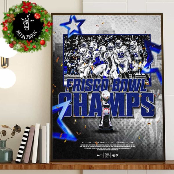 Scooter’s Coffee Frisco Bowl Champions Is Memphis Tigers NCAA Bowl Games 2024-2025 Raise The Hardware Go Tigers Go Poster Canvas