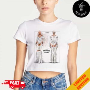 Sketches For Beyonce’s Christmas Day 2024 Halftime Show Look At Beyonce Bowl On Netflix Lady’s Cropped T-Shirt