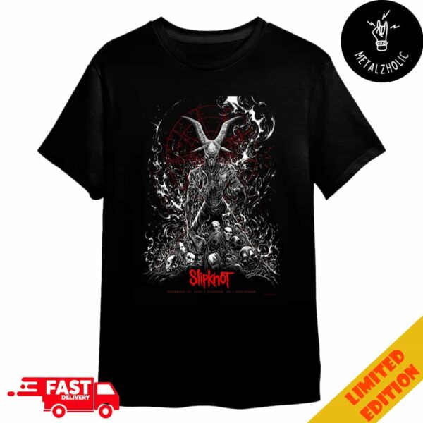 Slipknot Poster By Milestsang 25th Anniversary December 15 2024 At Glasgow UK OVO Hydro Stadium Merchandise T-Shirt