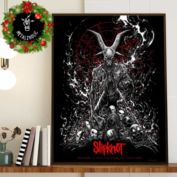 Slipknot Poster By Milestsang 25th Anniversary December 15 2024 At Glasgow UK OVO Hydro Stadium Poster Canvas