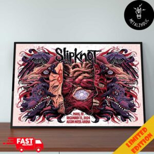 Slipknot Poster Shows At Accor Hotel Arena Paris France December 12 2024 By Pedro Correa Home Decor Poster Canvas