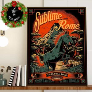 Sublime With Rome Farewell Tour 40th To Freedom Greatest Hits 13-14 December 2024 Mission Ballroom Denver Colorado Poster Canvas