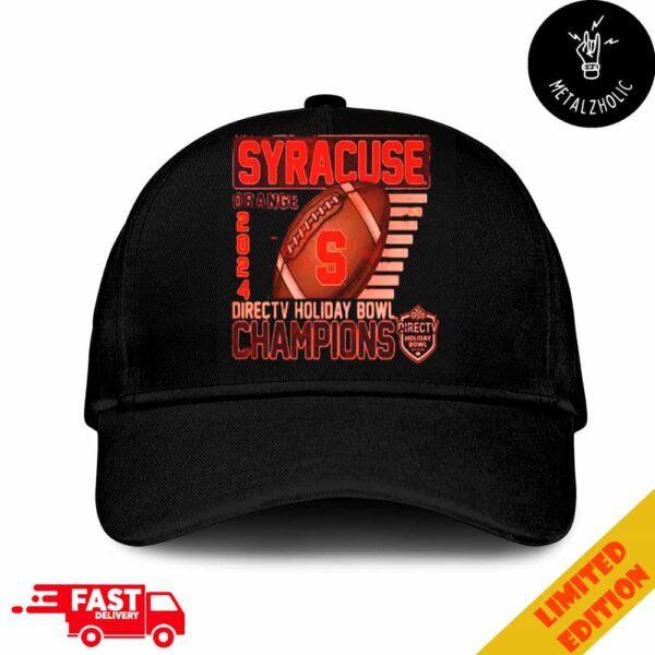 Syracuse Orange Football Directv Holiday Bowl 2024 Champions Ball Logo NCAAF Bowl Games 2024-2025 Hat Cap