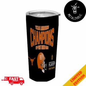 Texas Longhorns University Football 2024 CFP First Round Game Winner Helmet NCAA Bowl Games 2024-2025 Tumbler-Mug-Cup With Straw