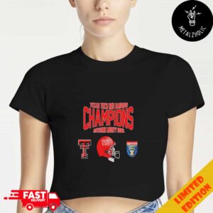 Texas Tech Red Raiders Champions Skull Helmet Logo Autozone Liberty Bowl 2024 NCAAF Bowl Games 2024-2025 Cropped T-Shirt