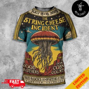 The String Cheese Incident July 18 and 19 2025 Night 1 The Wood Brothers Night 2 Daniel Donato’s Cosmic Country Red Rocks Amphitheatre Morrison Colorado All Over Print T-Shirt