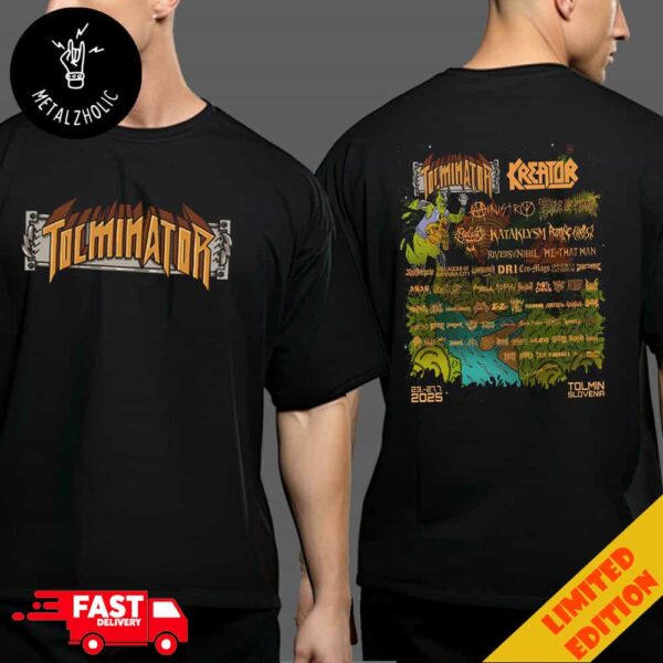 Tolminator Metal Fest 23-27 July 2025 At Tolmin Slovenia Poster Lineup Two Sides T-Shirt Merchandise