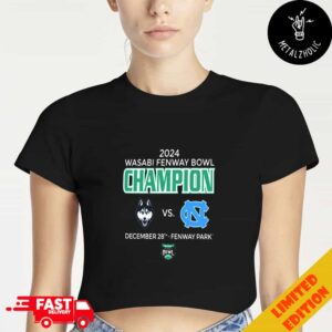 UConn Huskies vs North Carolina Tar Heels Football Wasabi Fenway Bowl Champion December 28 2024 Fenway Park NCAAF 2024-2025 Cropped T-Shirt