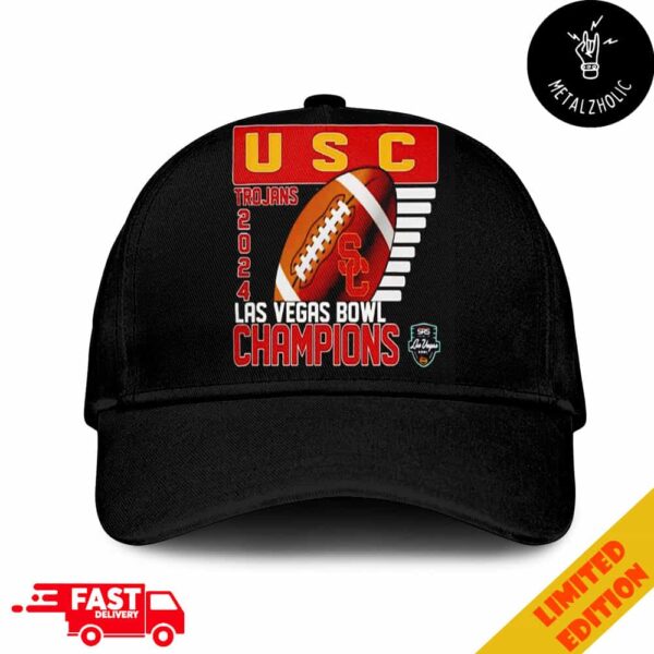 USC Trojans SRS Distribution Las Vegas Bowl Champions 2024 Ball NCAAF Bowl Games 2024-2025 Hat Cap