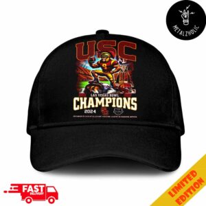 USC Trojans SRS Distribution Las Vegas Bowl Champions 2024 Shirt Mascot NCAAF Bowl Games 2024-2025 Hat Cap