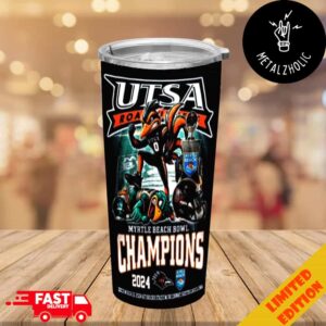 UTSA Roadrunners Celebrations 2024 Champions Of Myrtle Beach Bowl Mascot NCAA Bowl Games 2024-2025 Tumbler-Mug-Cup With Straw