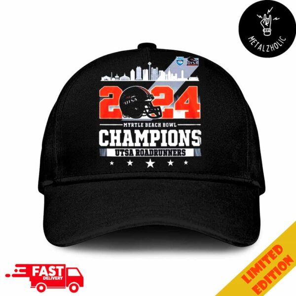 UTSA Roadrunners Myrtle Beach Bowl Champions 2024 Skyline NCAA Bowl Games 2024-2025 Hat Cap