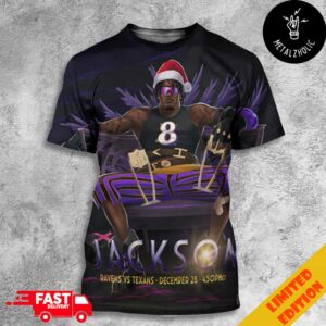 We’ve Got A League Of Legends With Arcane Show Lamar Jackson as Powder Ravens vs Texans December 25 2024 All Over Print T-Shirt