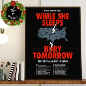 While She Sleeps North America 2025 Bury Tomorrow Plus Special Guests Vended Poster Tour Dates Poster Canvas