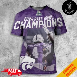 Your 2024 Rate Bowl Champions Are K-State Wildcats Congratulations NCAAF Bowl Games 2024-2025 All Over Print T-Shirt