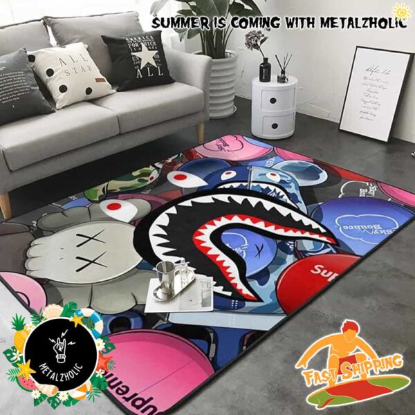 BAPE x Kaws x Supreme Fashion And Style Collections Home Decor For Living Room Rug Carpet