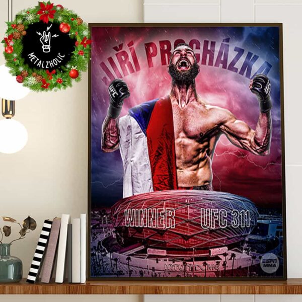 Back In The Win Column Jiri Prochazka Make Another Title With Huge Win At UFC 311 ESPN MMA Poster Limited Poster Canvas