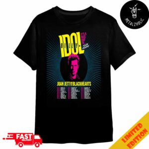 Billy Idol It’s Nice Day To Tour Again Joan Jett And The Blackhearts Tour Dates 2025 Poster Merchandise T-Shirt