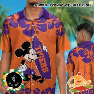 Clemson Tigers x Mickey Mouse Floral Summer Pattern 2025 Hawaiian Shirt