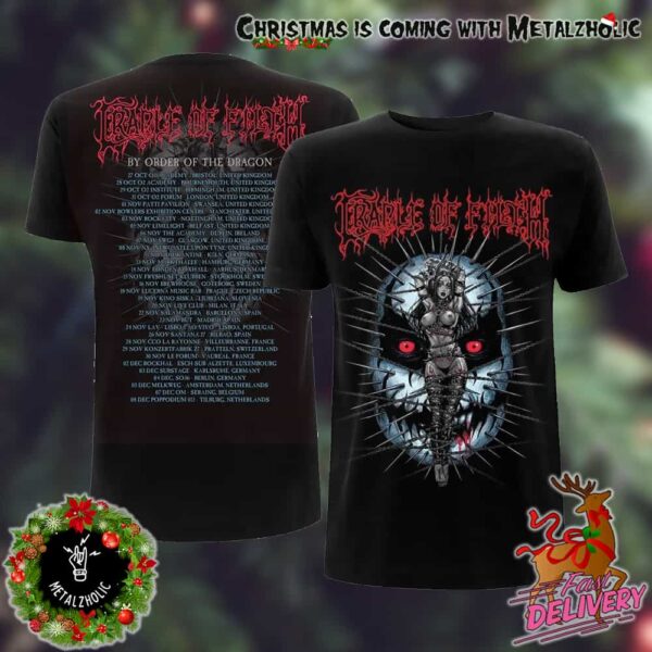 Cradle Of Filth Spikes And Chains Winter 2024 Merchandise Two Sides T-Shirt