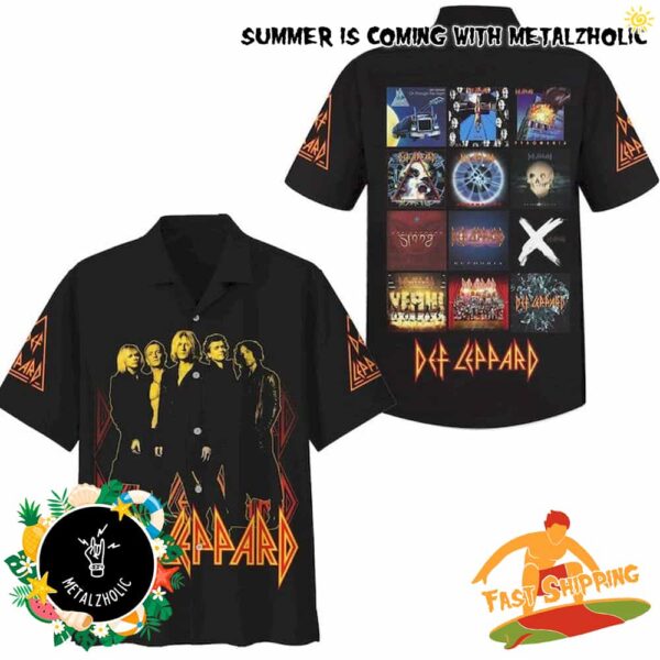 Def Leppard Band Members Premium Album Covers Summer Hawaiian Shirt