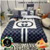 Gucci New White Color Bedsheets And Duvet With 4 Pillows Cases Home Decor Bedding Set