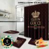 Gucci Logo Pink And Green Bathroom Home Decorations Bathroom Set