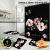 Gucci Logo Pink And Green Bathroom Home Decorations Bathroom Set