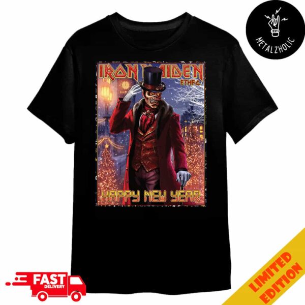 Happy New Year 2025 Blood Brothers Iron Maiden Eddie The Head By Ethfc Cristian-Glen-Kenneth-Crusader Merchandise T-Shirt