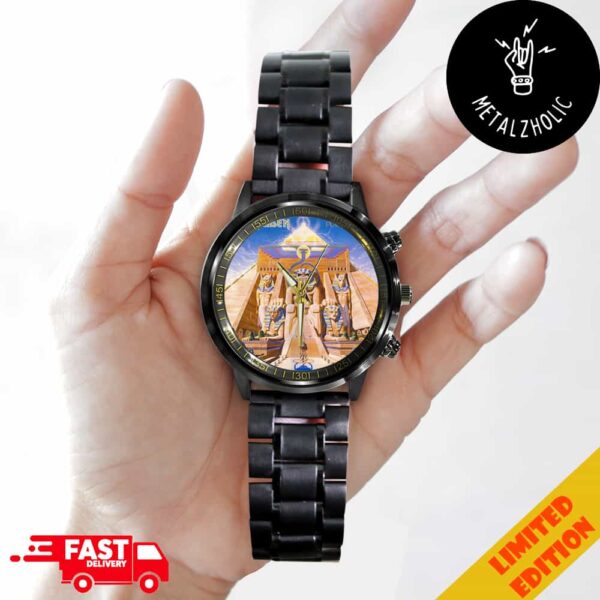 Iron Maiden Powerslave Time Teller Merchandise Black Stainless Steel Watch