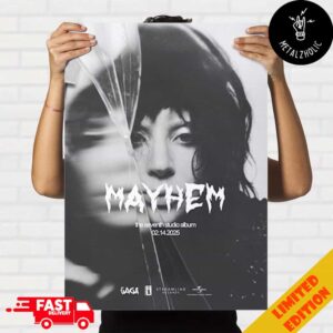 Lady Gaga Mayhem The Seventh Studio Album 14 February 2025 Cover Home Decoration Poster Canvas