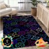 Louis Vuitton Logo Black And White Luxury And Fashion Home Decorations For Living Room Rug Carpet