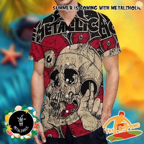 Metallica Heavy Metal Band Skull Summer Logo Aloha 2025 Hawaiian Shirt