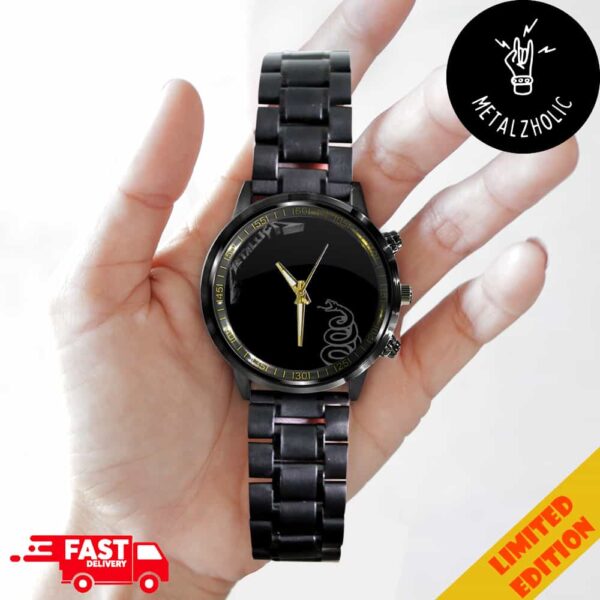 Metallica The Black Album Covered Time Teller Merchandise Black Stainless Steel Watch