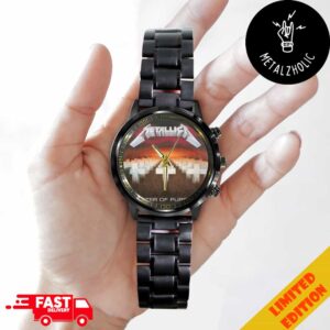 Metallica Time Teller Merchandise Master Of Puppets Version Black Stainless Steel Watch