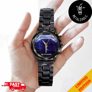 Metallica Time Teller Merchandise Ride The Lightning Version Black Stainless Steel Watch