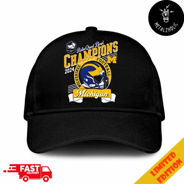 Michigan Wolverines ReliaQuest Bowl Champions College Football Season 2024-2025 NCAAF Bowl Games Hat Cap