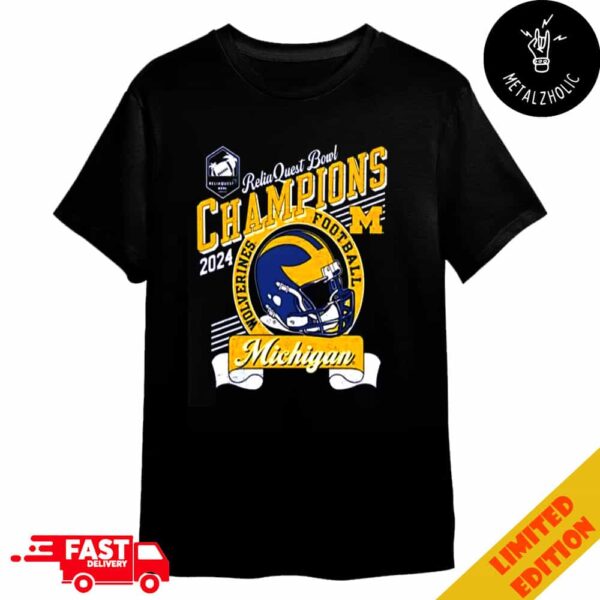 Michigan Wolverines ReliaQuest Bowl Champions College Football Season 2024-2025 NCAAF Bowl Games Merchandise T-Shirt