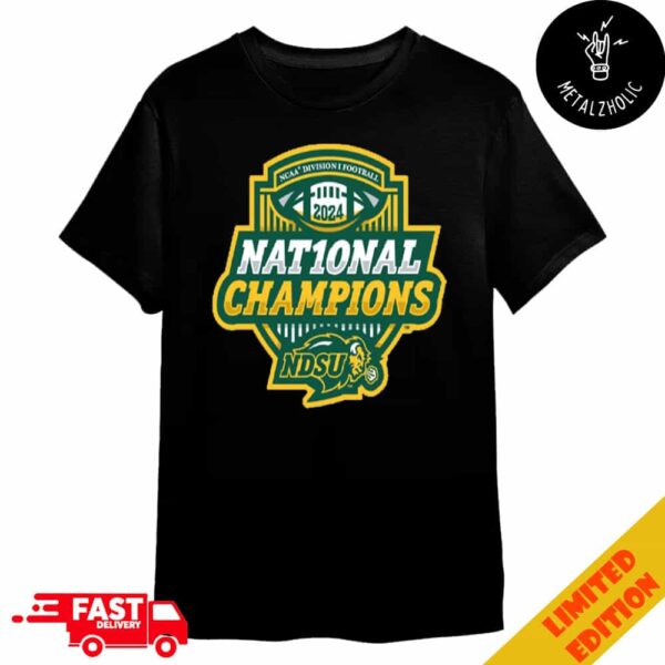 NCAA Division I Football National Champions 2024 Are North Dakota State Bison Congratulations FCS Winner Logo Champs Merchandise T-Shirt