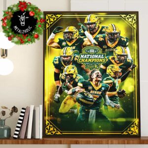 NCAA Division I Football National Champions 2024 Are North Dakota State Bison Congratulations FCS Winner Poster Canvas