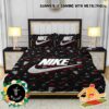 Nike Air Jordan Red Background Design Best Quality Home Decor Bedding Set With Pillow Cases