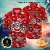 NCAA Ohio State Buckeyes x Mickey Mouse Summer Tropical And Floral Pattern Hawaiian Shirt