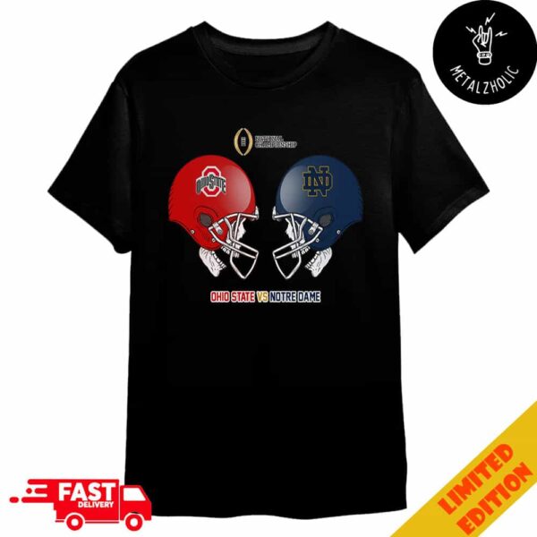 Ohio State Buckeyes vs Notre Dame Fighting Irish Skull Head To Head Logo College Football Playoff National Championship NCAA Season 2024-2025 Merchandise T-Shirt