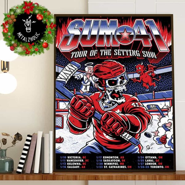 SUM 41 Tour Of The Setting Sum Poster For January 2025 Tour Dates By Heeey Design Studio At Canada Poster Canvas