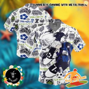 Seishiro Nagi Blue Lock Button Up Summer Hawaiian Shirt By ANIMEAPE