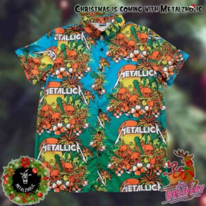 Skull Sunrise Tropical Summer Metallica Merchandise 2025 Aloha Hawaiian Shirt