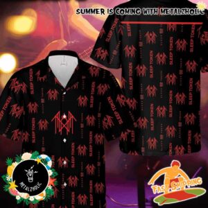 Sleep Token Band Logo Black Red Pattern Summer For Fans Hawaiian Shirt