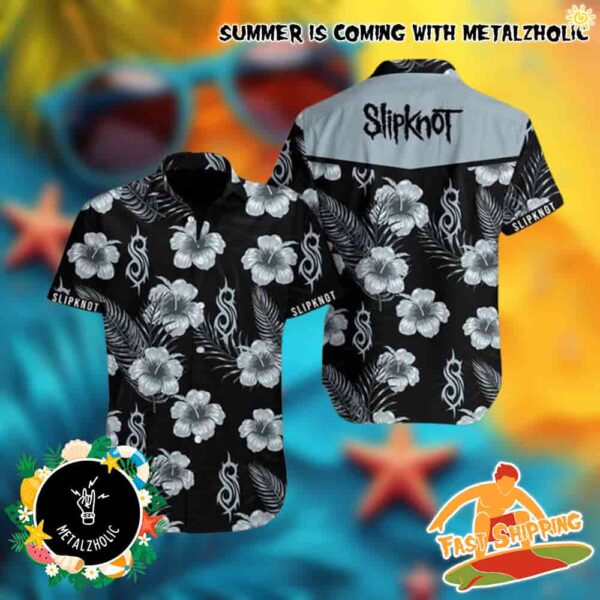 Slipknot Logo Band Tropical Floral Summer Hawaiian Shirt